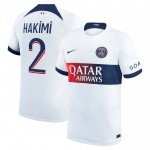 Günstige Fußballtrikots Paris Saint-Germain Hakimi 2 Auswärtstrikot 2023-24 Kurzarm